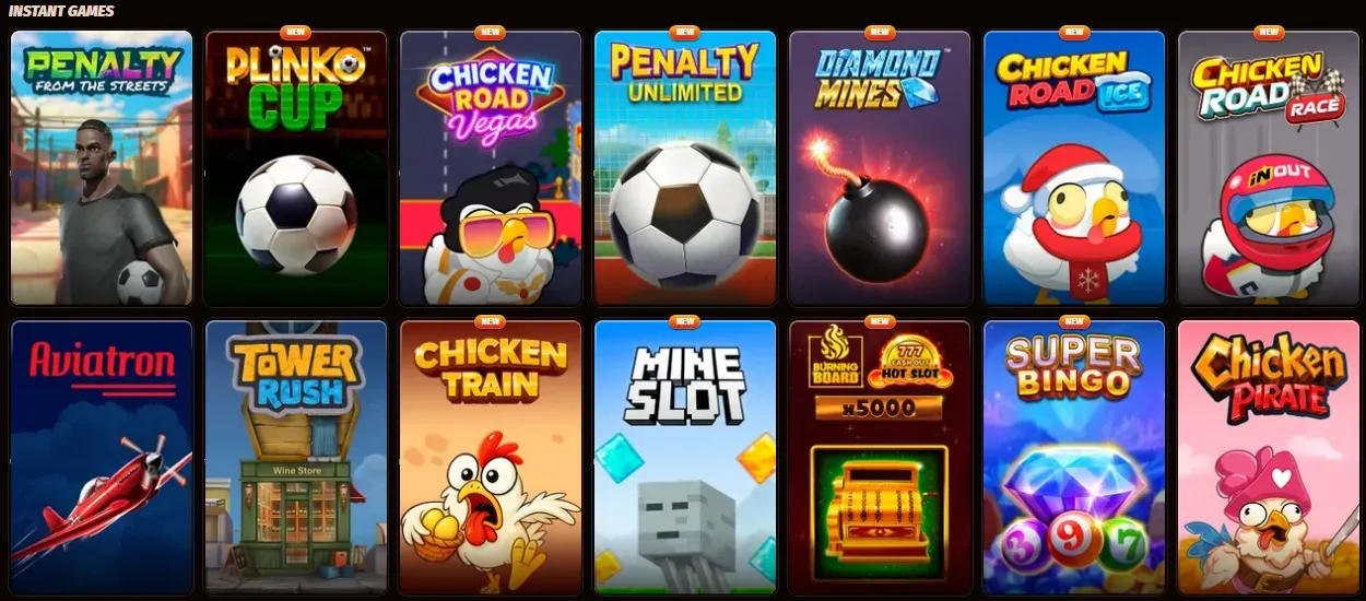 WestAce Casino instant games