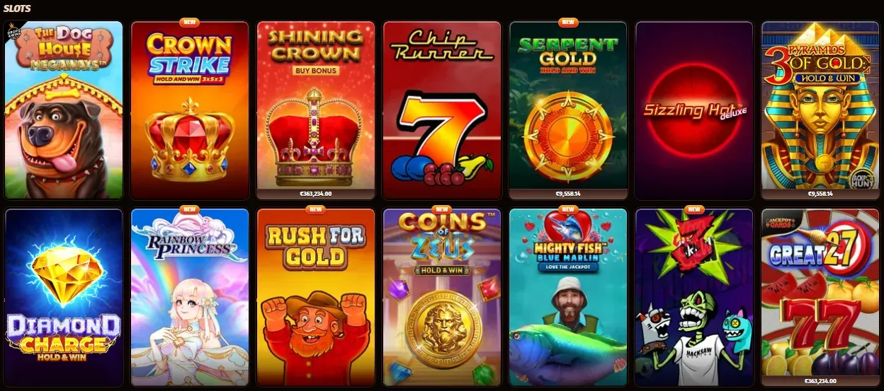 WestAce Casino slots overzicht