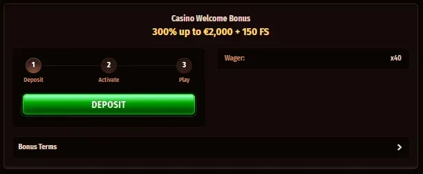 WestAce Casino welkomstbonus